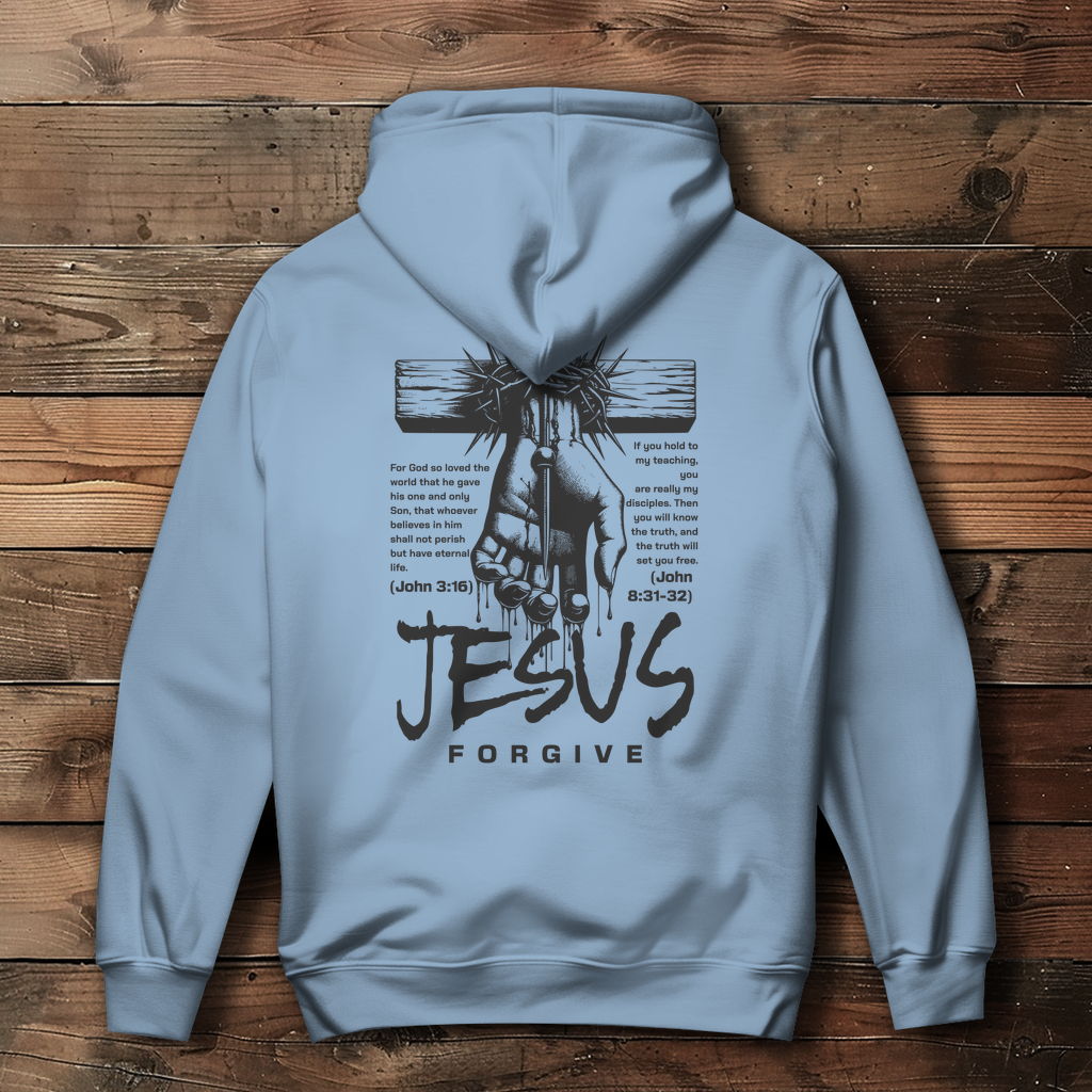 Jesus Forgive - Backprint Christlicher Damen Hoodie