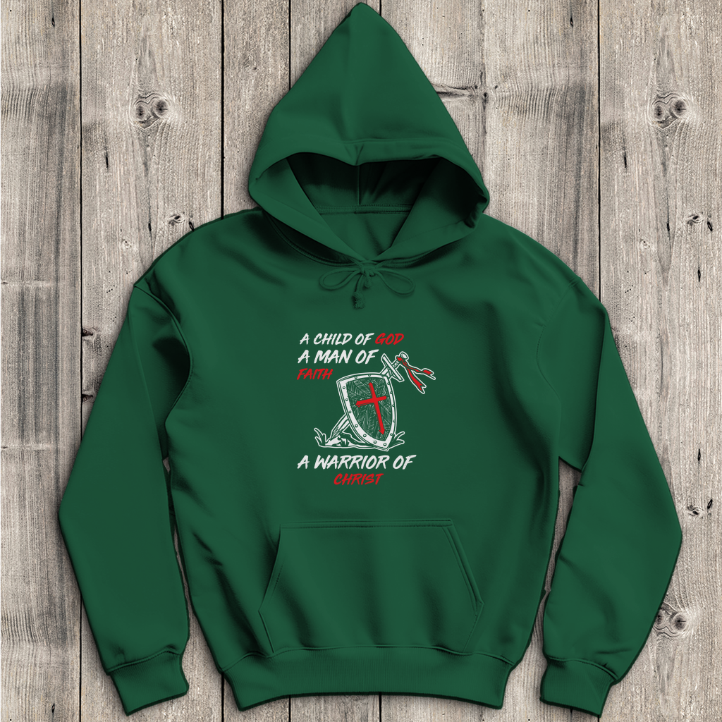 Child of God Man of Faith Warrior of Christ - Christlicher Herren Hoodie