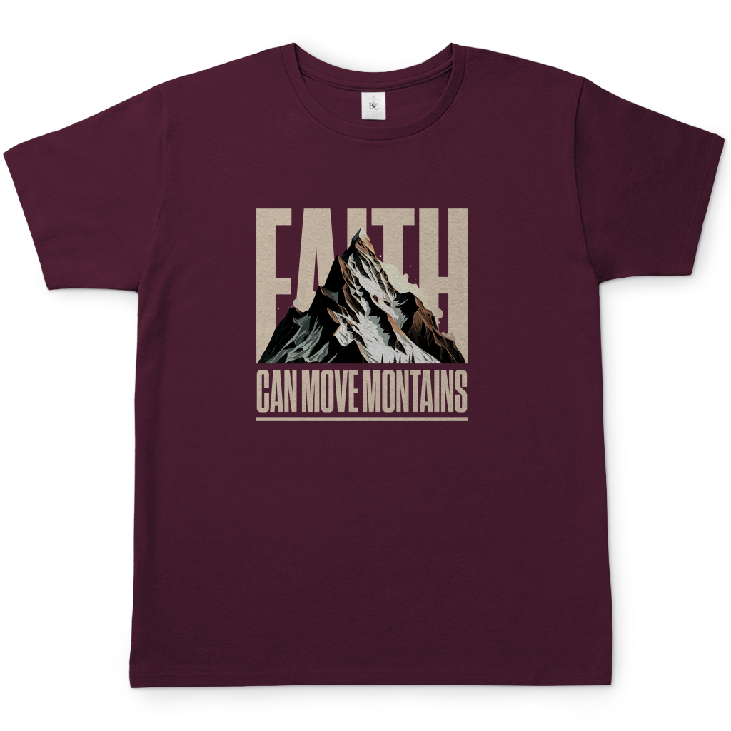 Faith can move Mountains christliches Herren T-Shirt