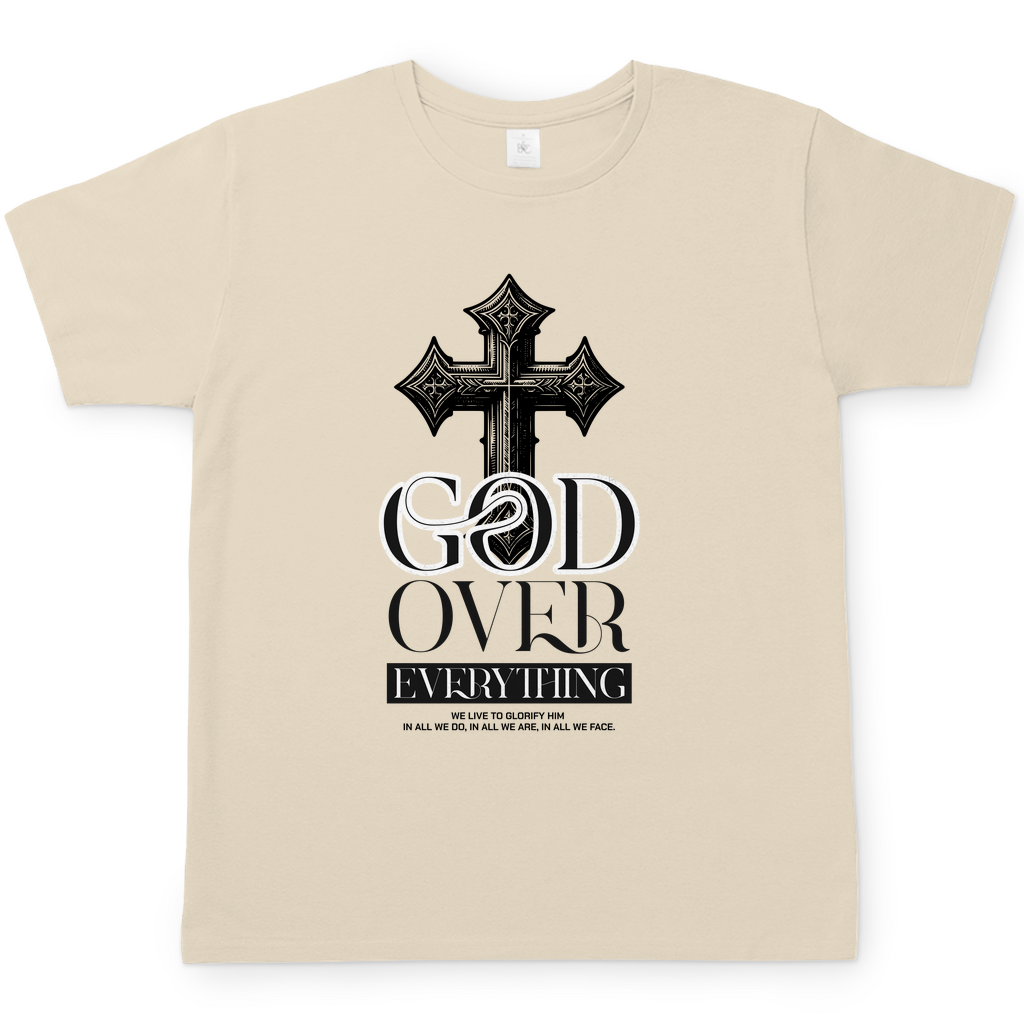 God over Everything christliches Herren T-Shirt