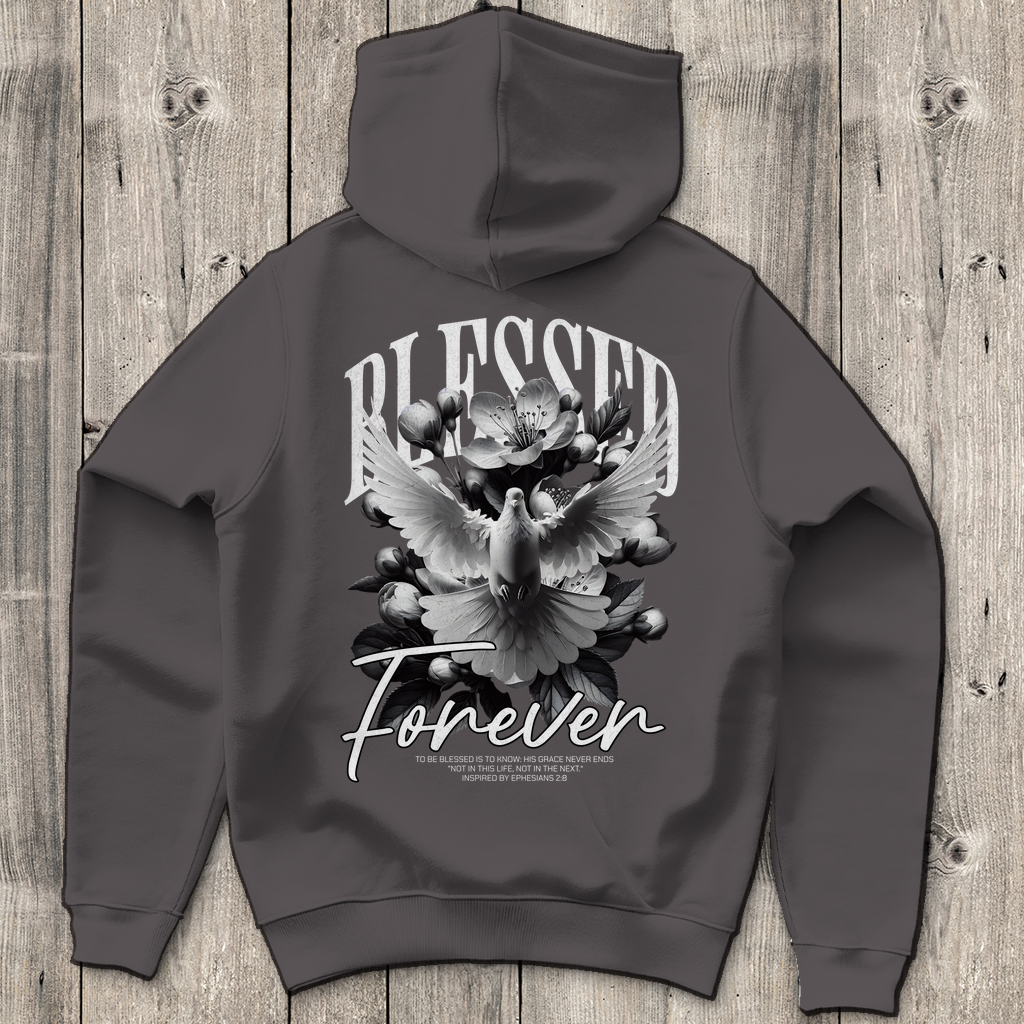 Blessed Forever - Backprint Christlicher Herren Hoodie