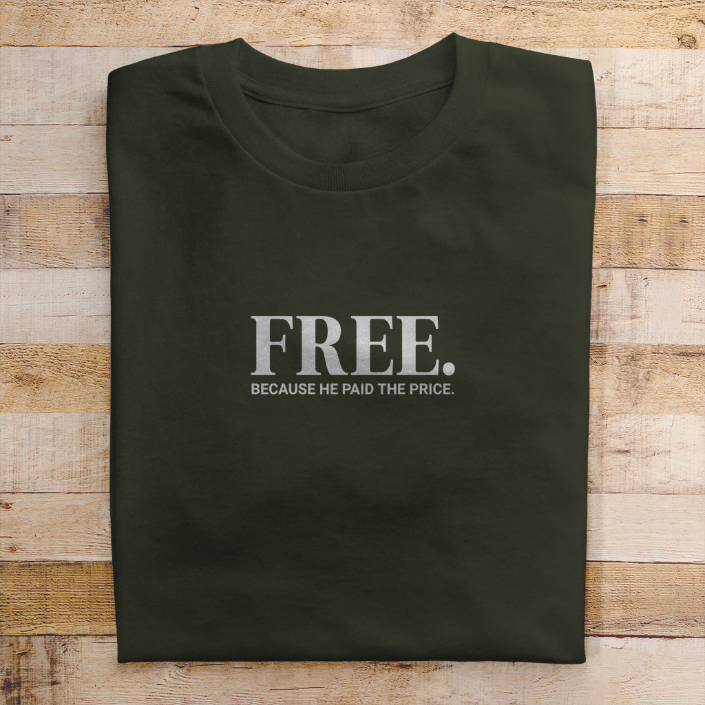 Free because he paid the price - christliches Herren T-Shirt