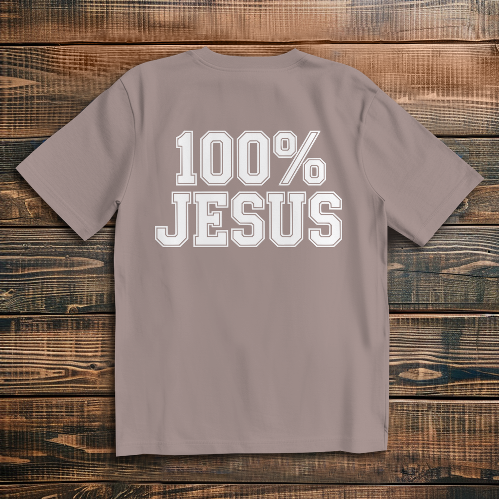 100% Jesus - Oversize Backprint T-Shirt