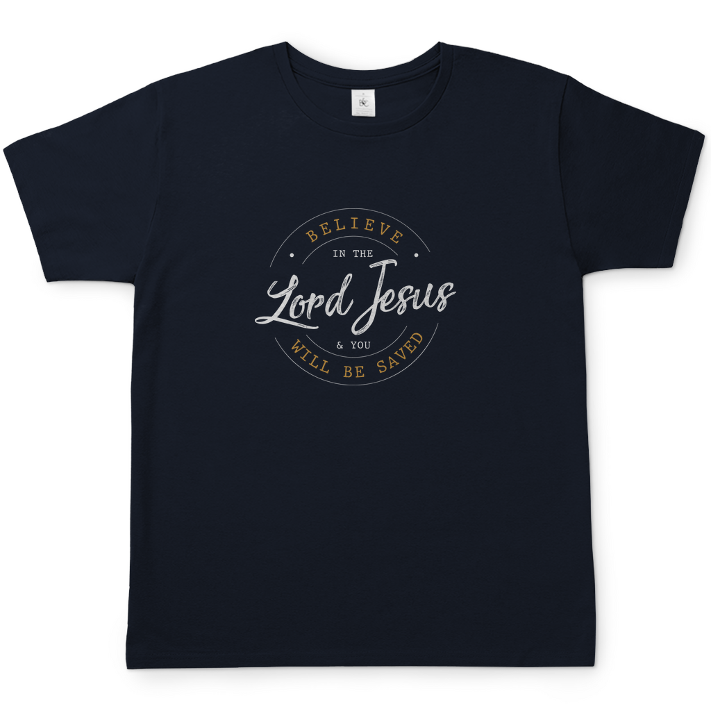 Believe in the Lord Jesus christliches Herren T-Shirt
