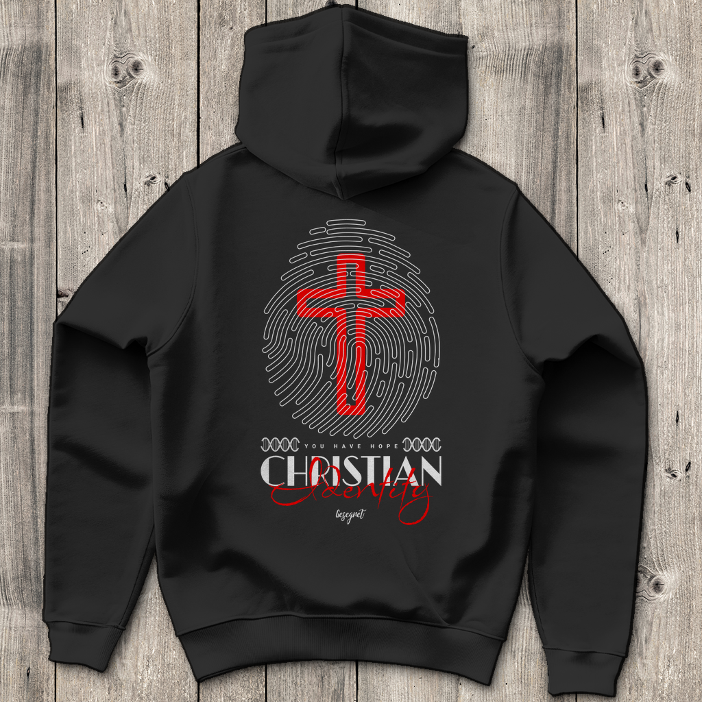 Christian Identity - Backprint Christlicher Herren Hoodie