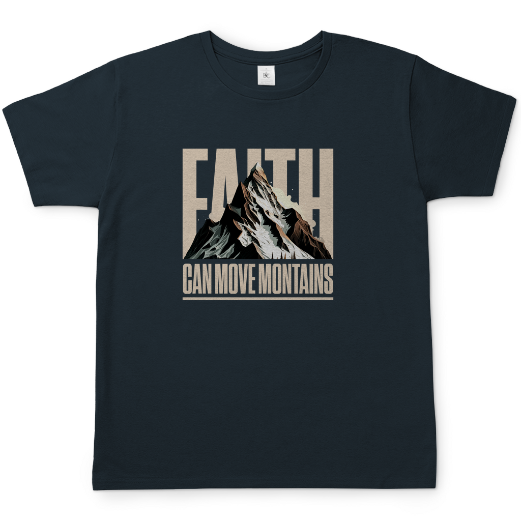 Faith can move Mountains christliches Herren T-Shirt