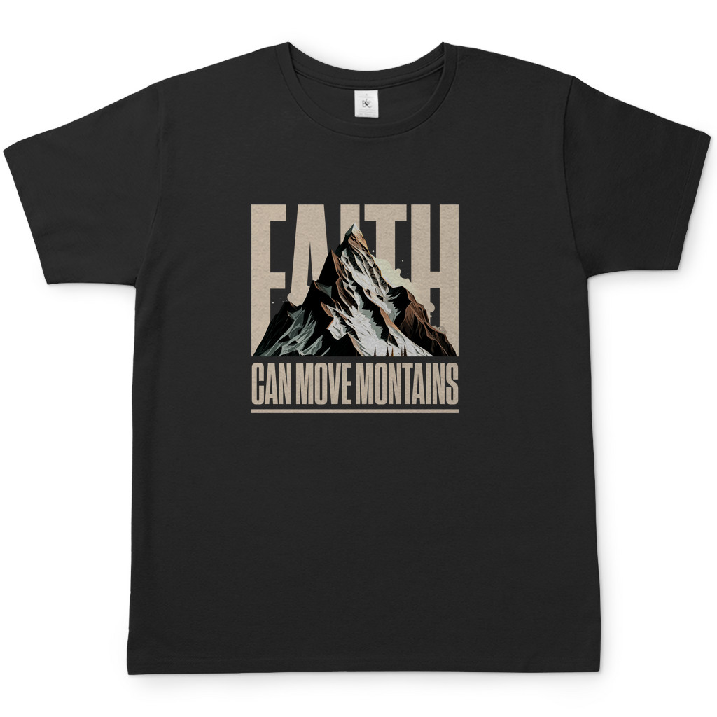 Faith can move Mountains christliches Herren T-Shirt