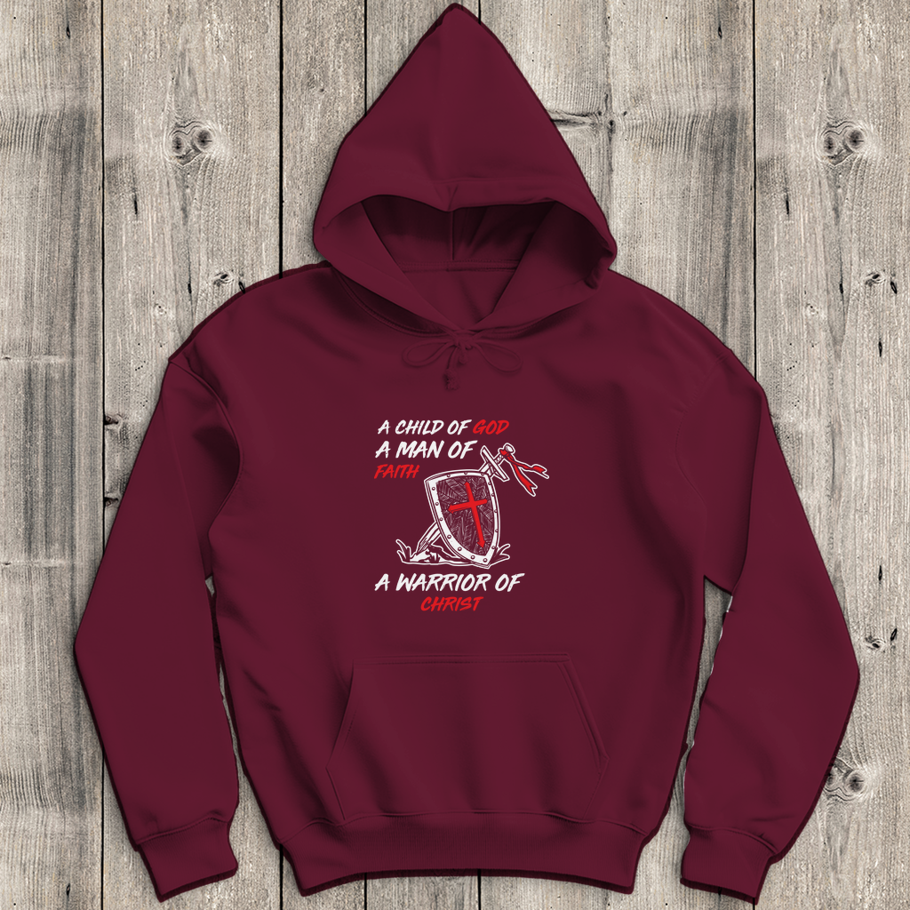 Child of God Man of Faith Warrior of Christ - Christlicher Herren Hoodie