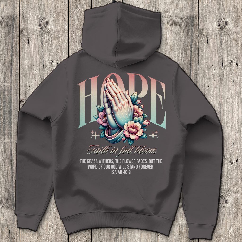 Hope Faith in full bloom - Backprint Christlicher Herren Hoodie