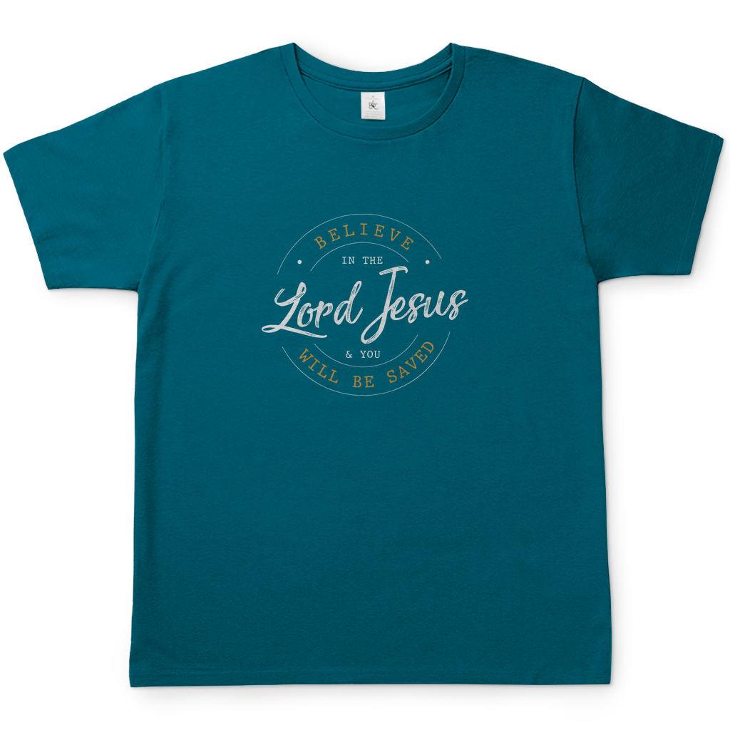 Believe in the Lord Jesus christliches Herren T-Shirt