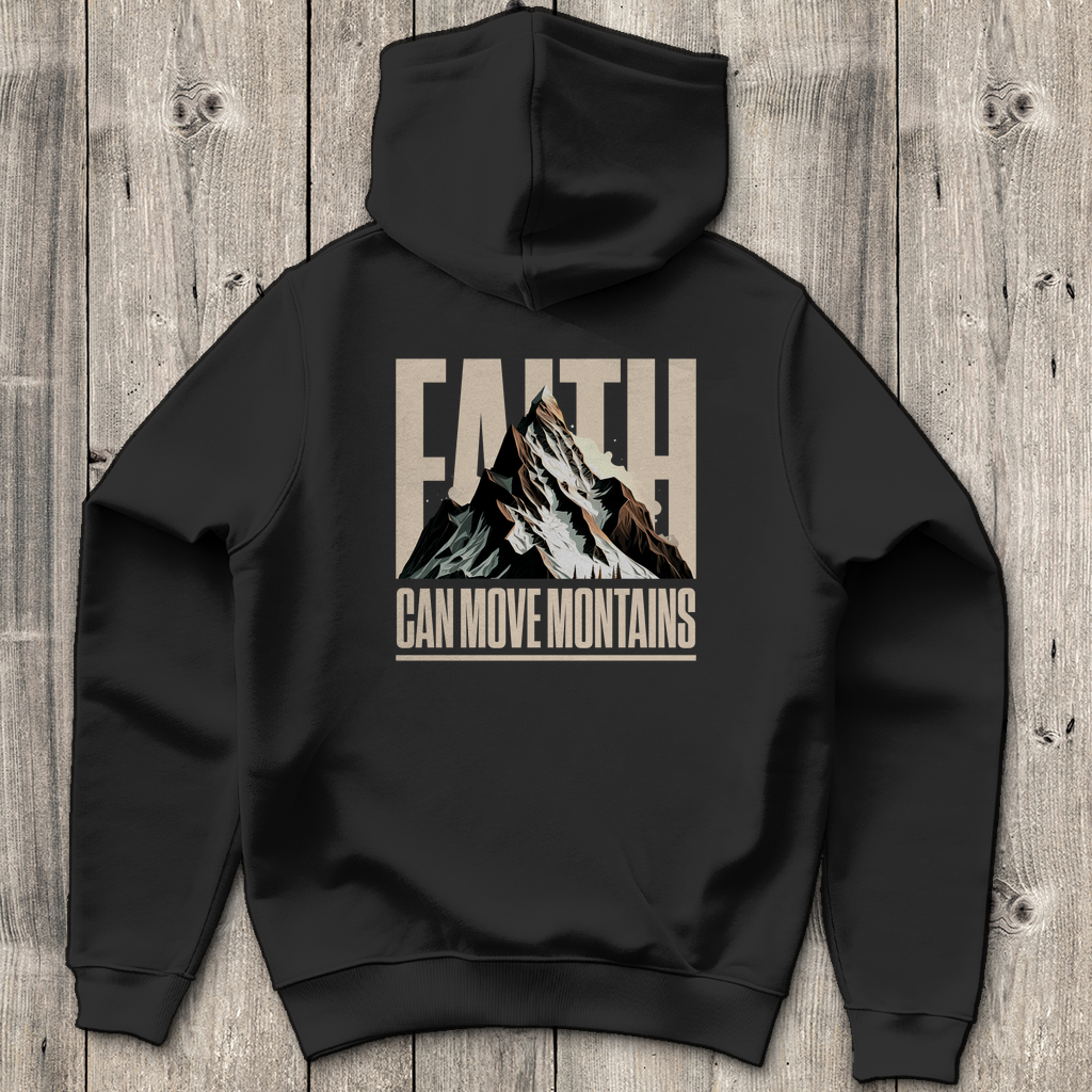 Faith can move Mountains - Backprint Christlicher Herren Hoodie
