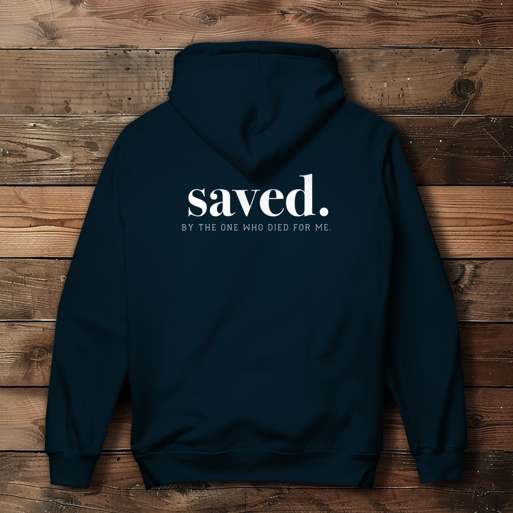 Saved - Backprint Christlicher Damen Hoodie