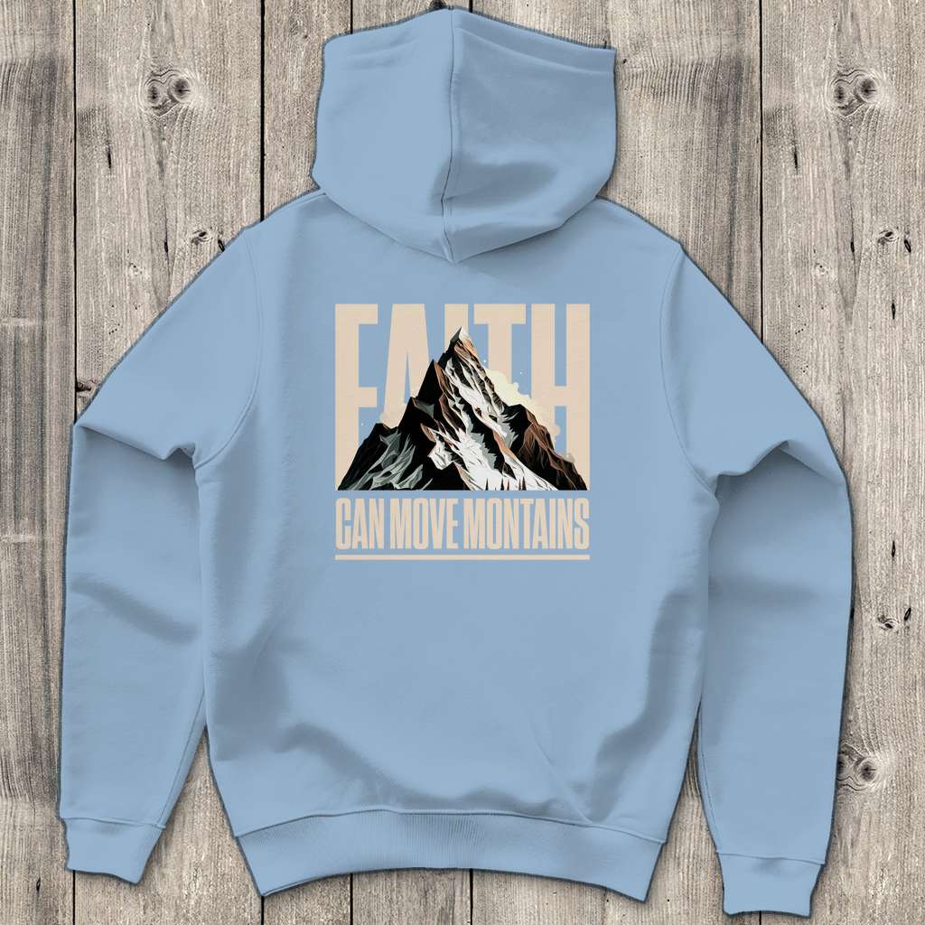 Faith can move Mountains - Backprint Christlicher Herren Hoodie
