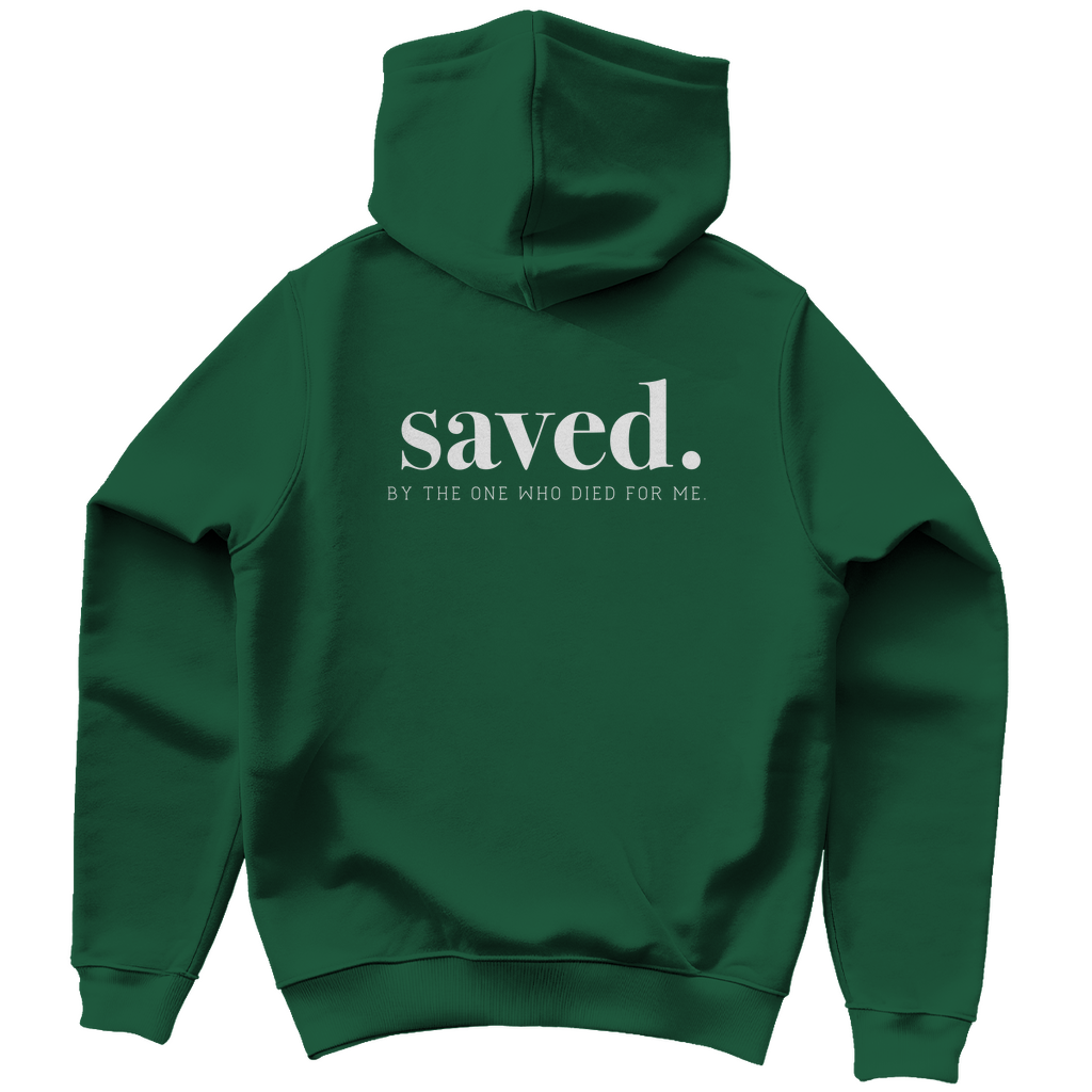 Saved - Backprint Christlicher Herren Hoodie