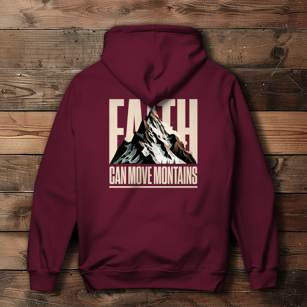 Faith can move Mountains - Backprint Christlicher Damen Hoodie