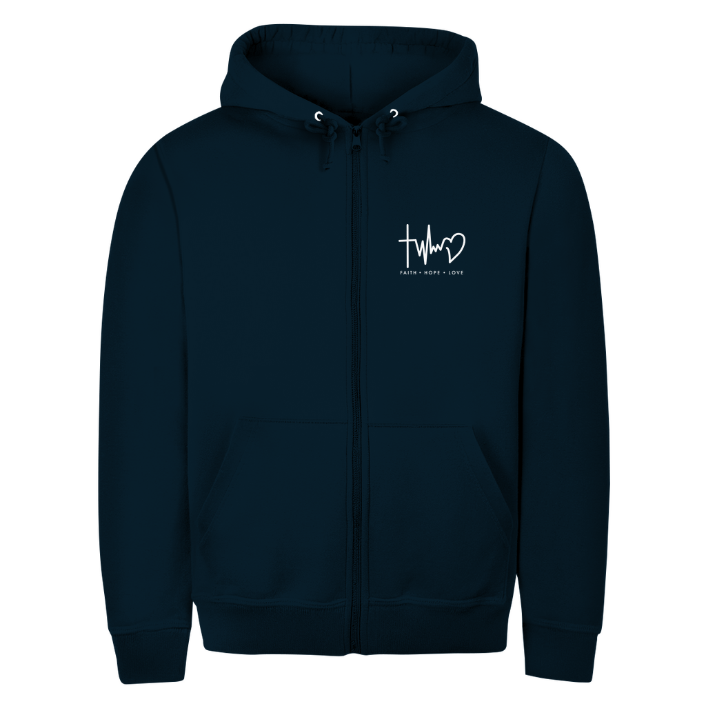 Faith Hope Love Herren Zipper Hoodie Sweatjacke
