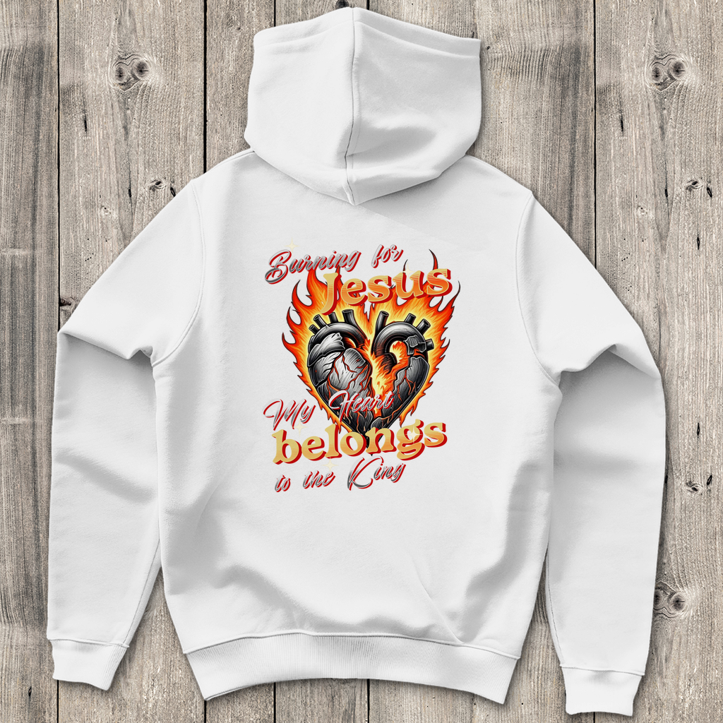 Burning for Jesus - Backprint Christlicher Herren Hoodie