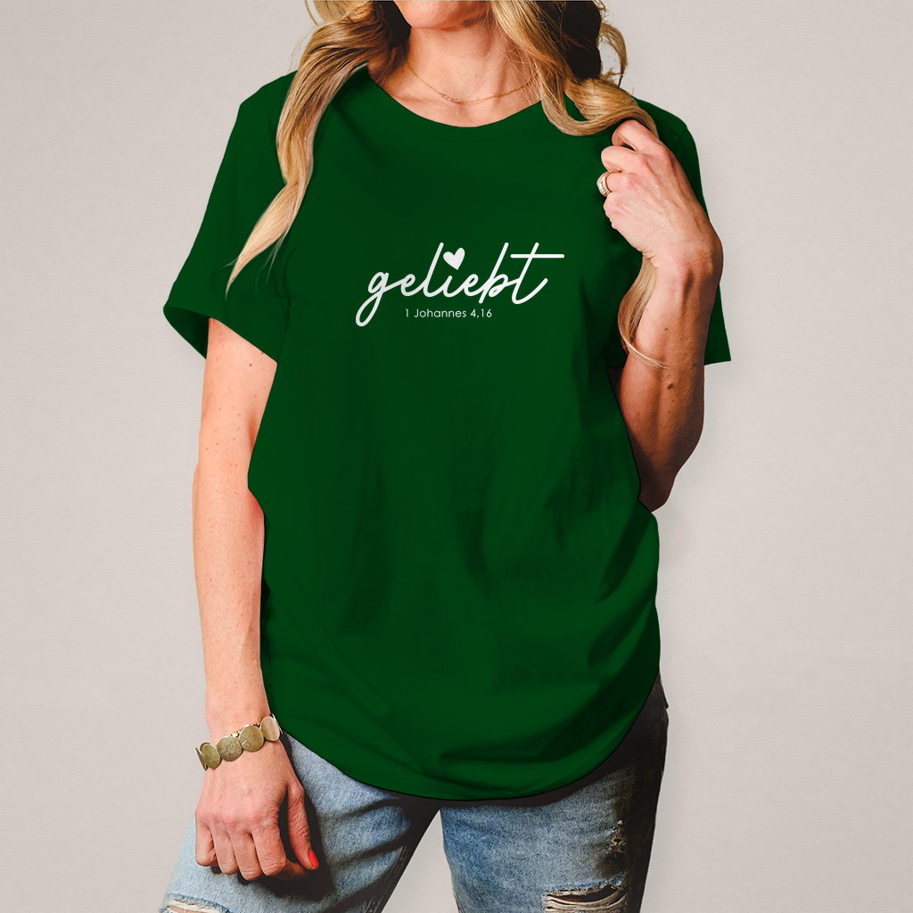 Geliebt christliches Damen T-Shirt
