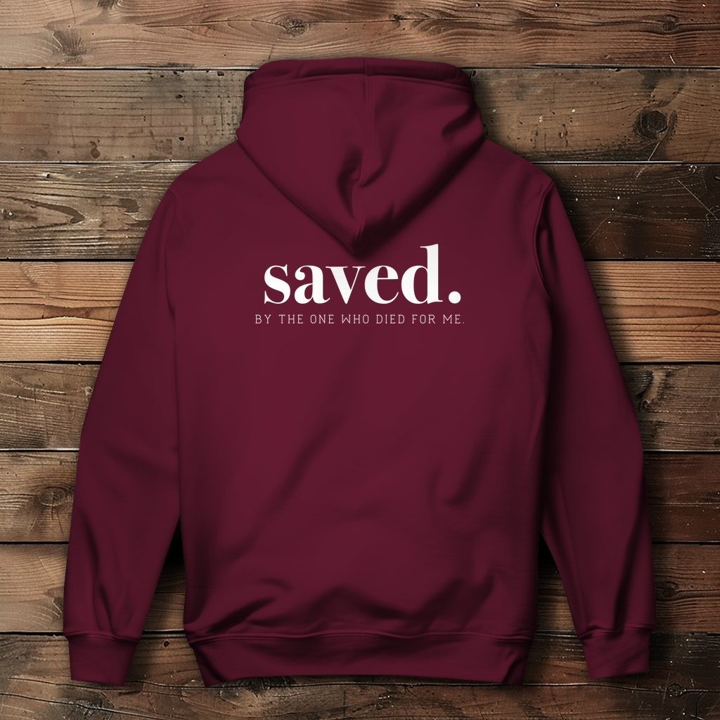 Saved - Backprint Christlicher Damen Hoodie