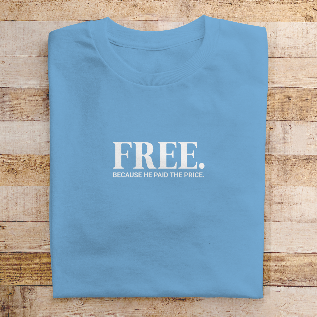 Free because he paid the price - christliches Herren T-Shirt