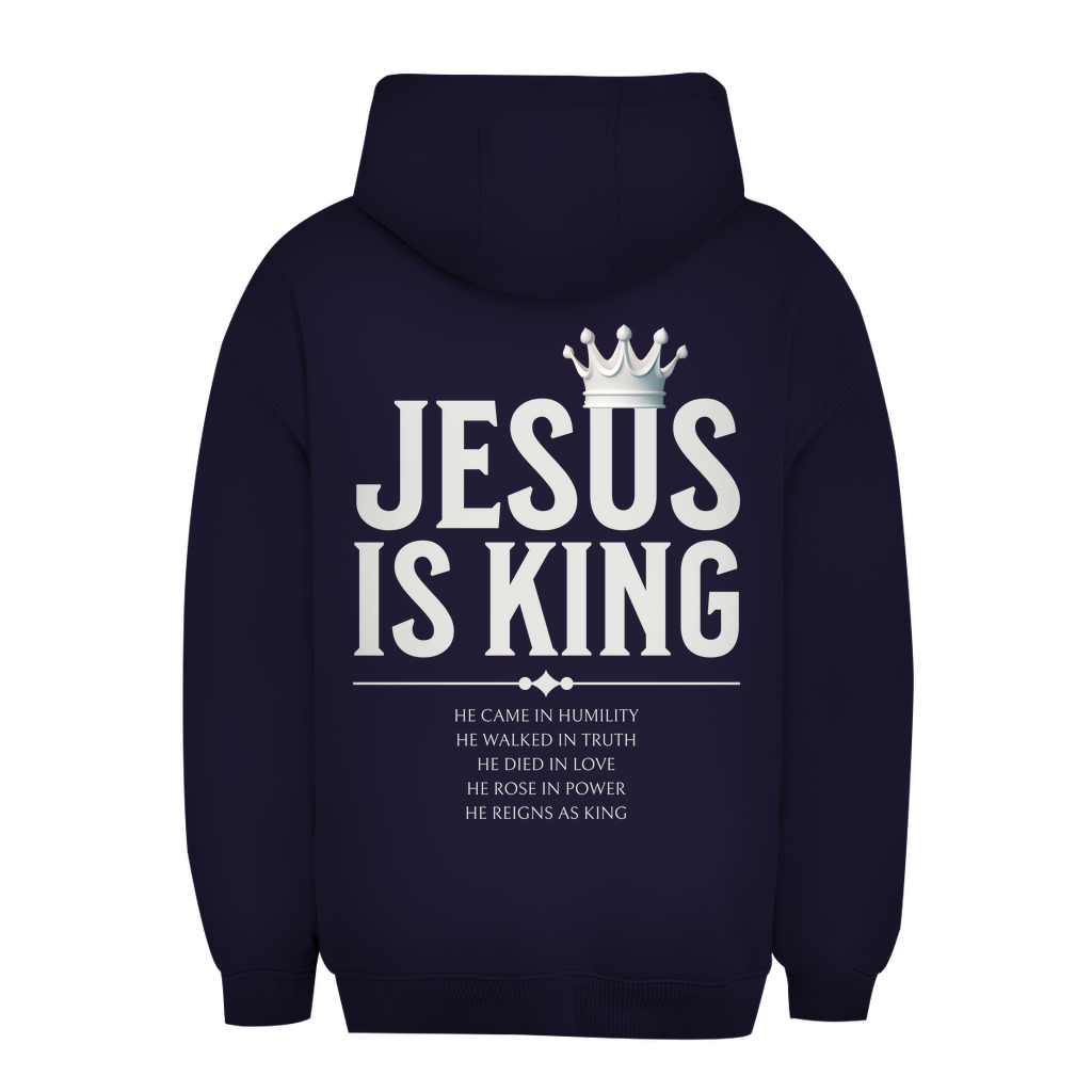 Jesus is King - christlicher Unisex Oversize Hoodie