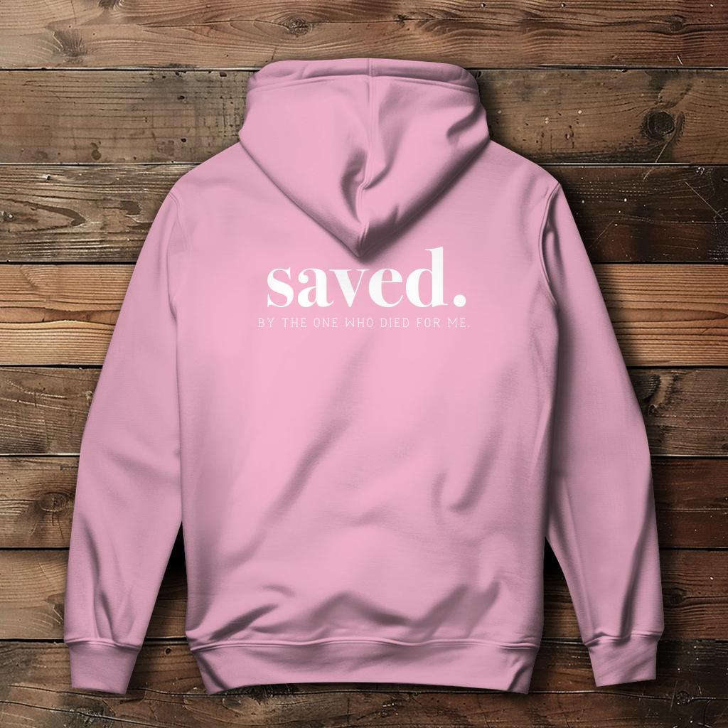 Saved - Backprint Christlicher Damen Hoodie