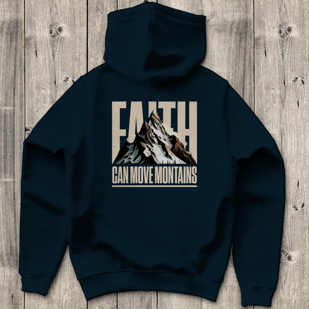 Faith can move Mountains - Backprint Christlicher Herren Hoodie