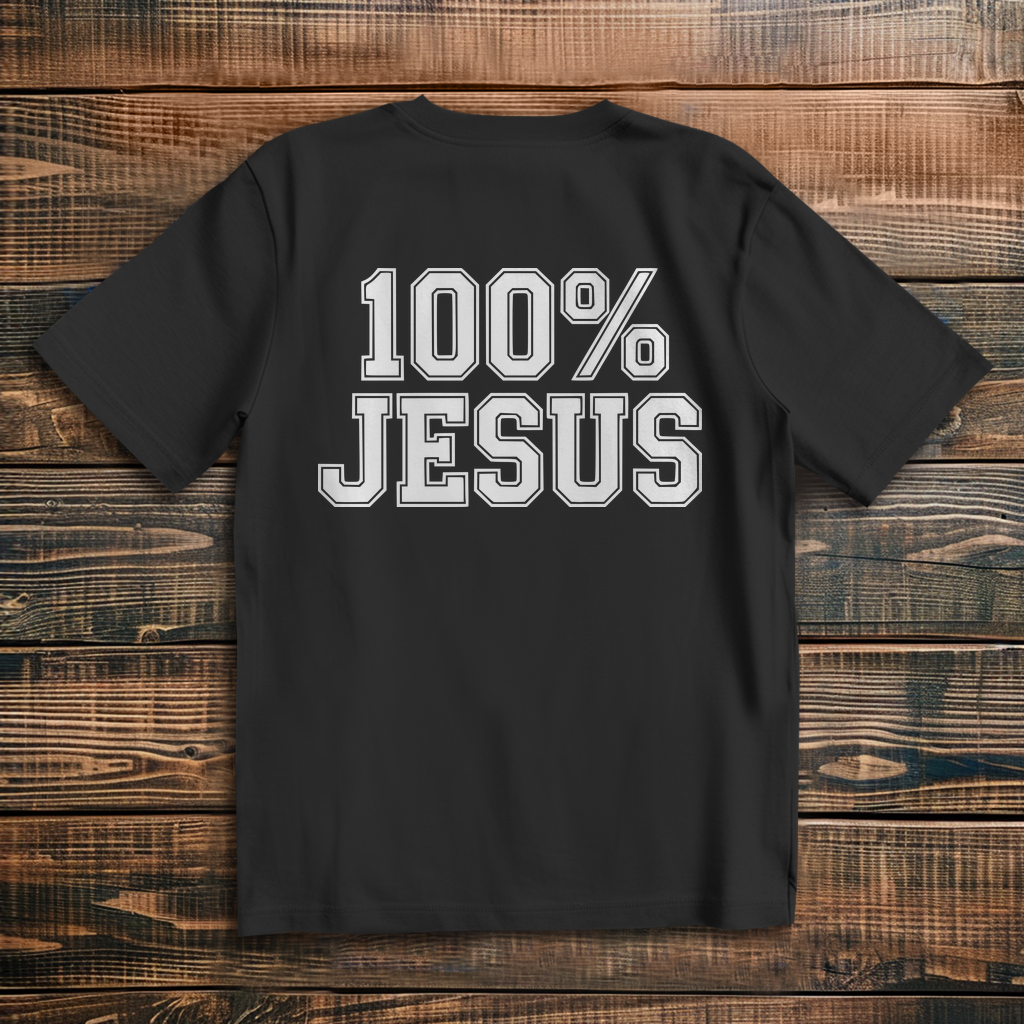 100% Jesus - Oversize Backprint T-Shirt