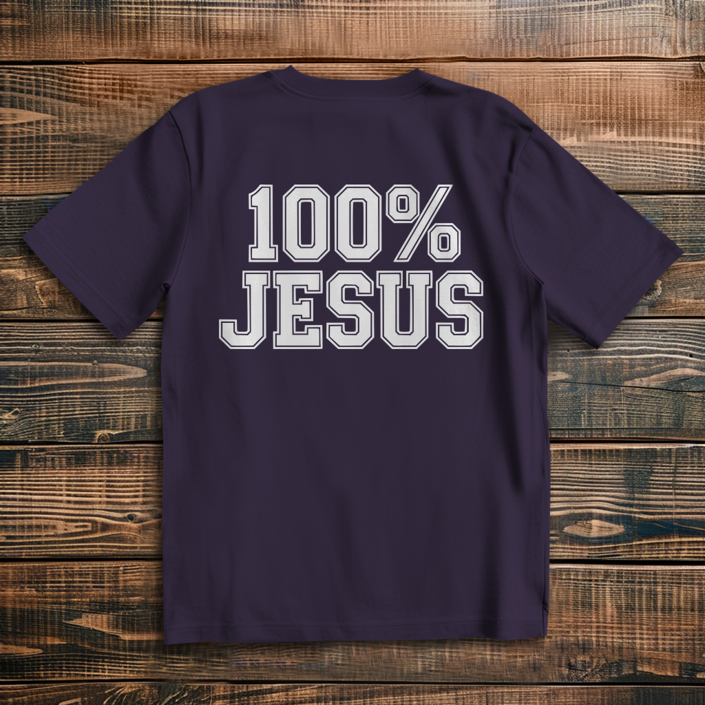 100% Jesus - Oversize Backprint T-Shirt