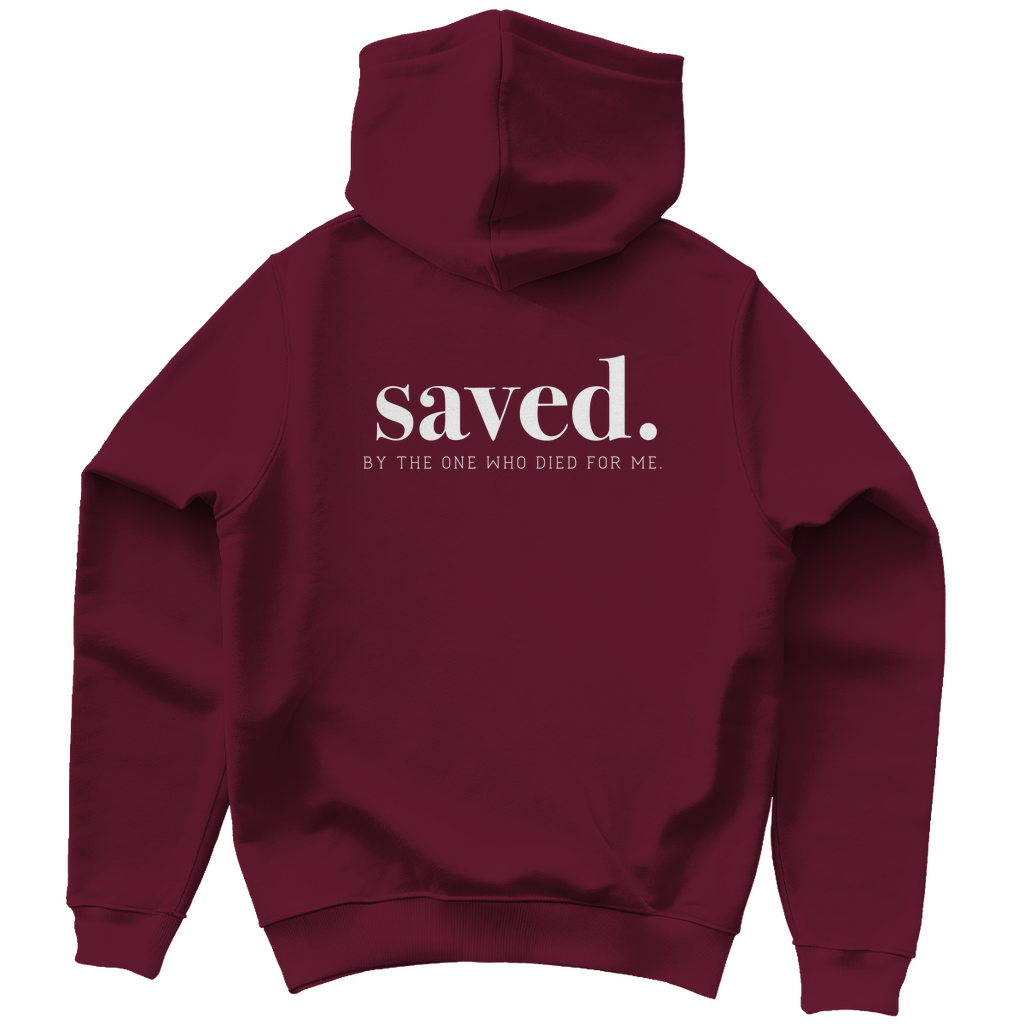 Saved - Backprint Christlicher Herren Hoodie