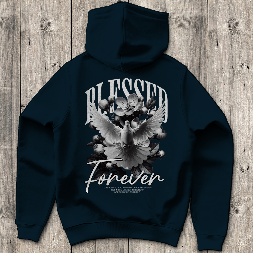 Blessed Forever - Backprint Christlicher Herren Hoodie