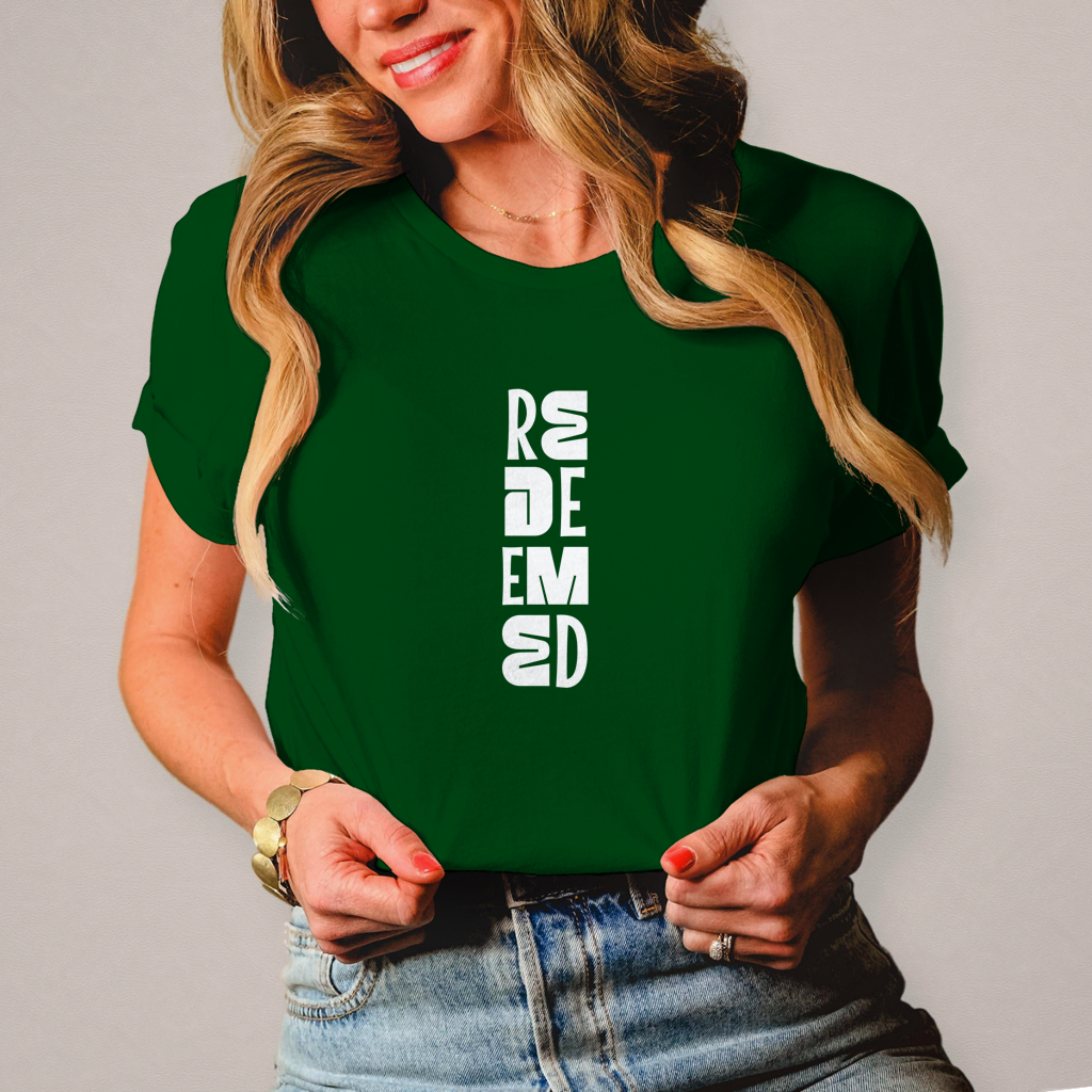Redeemed | Christliches T-Shirt Damen | Christliche T-Shirts Damen | Gesegnet