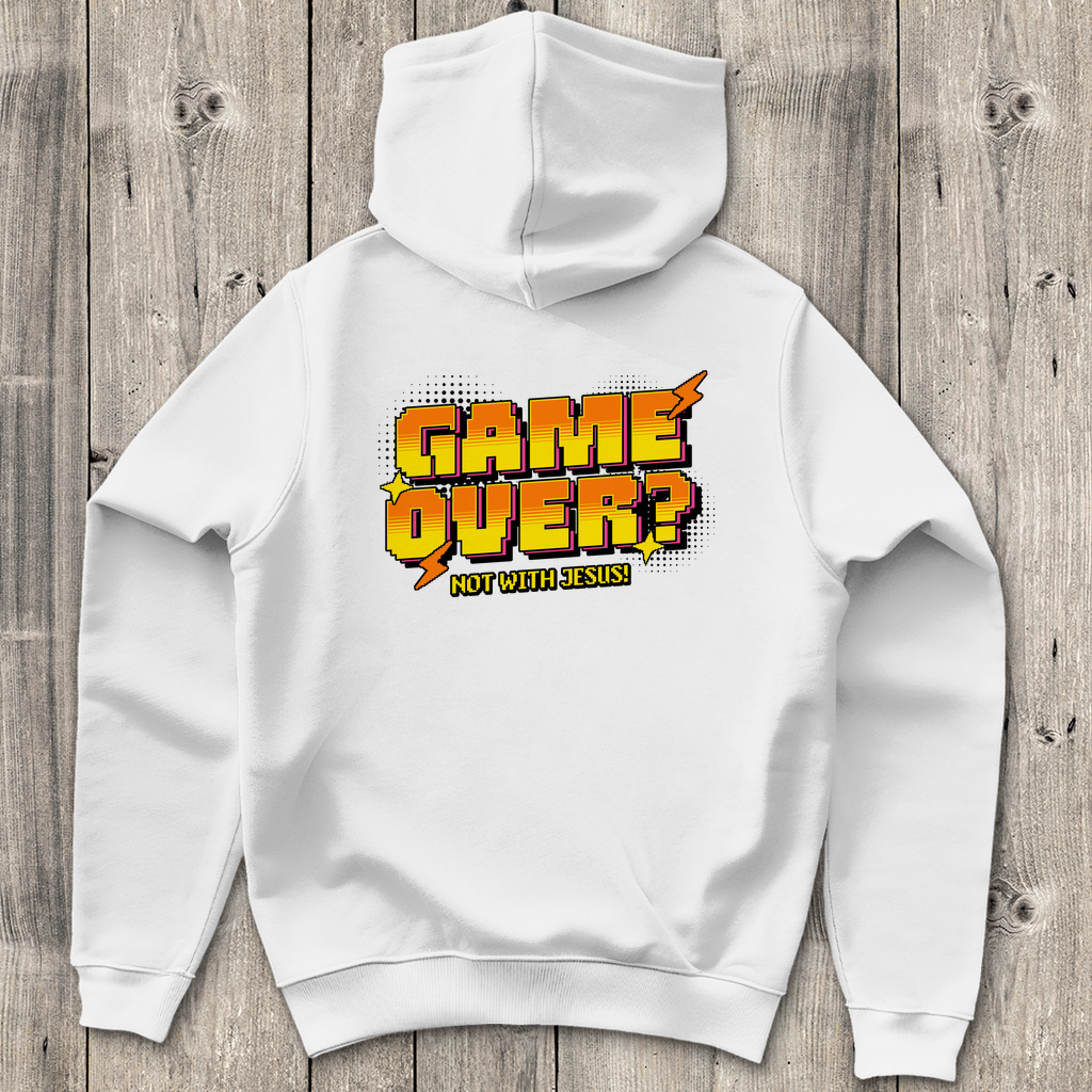 Game Over Not with Jesus - Backprint Christlicher Herren Hoodie
