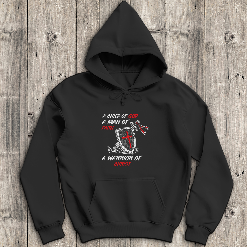 Child of God Man of Faith Warrior of Christ - Christlicher Herren Hoodie