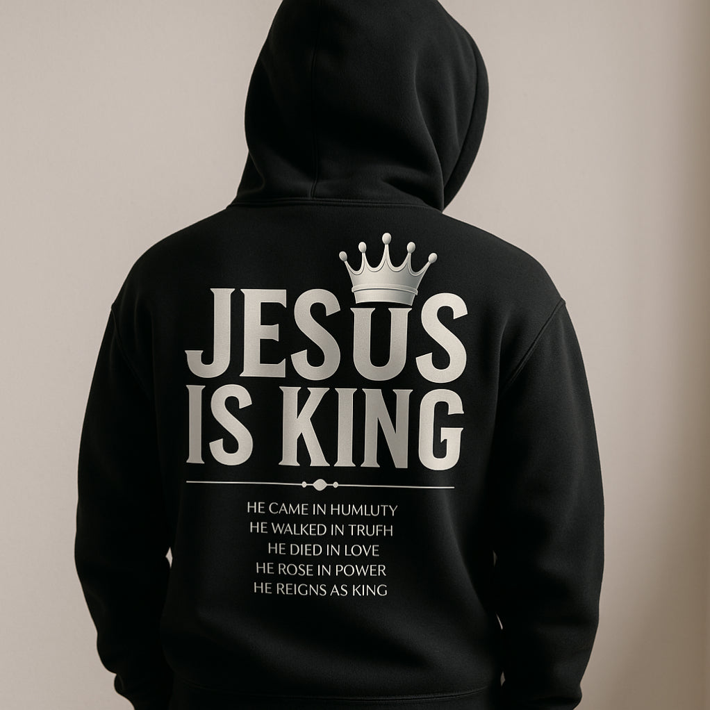 Jesus is King - christlicher Unisex Oversize Hoodie