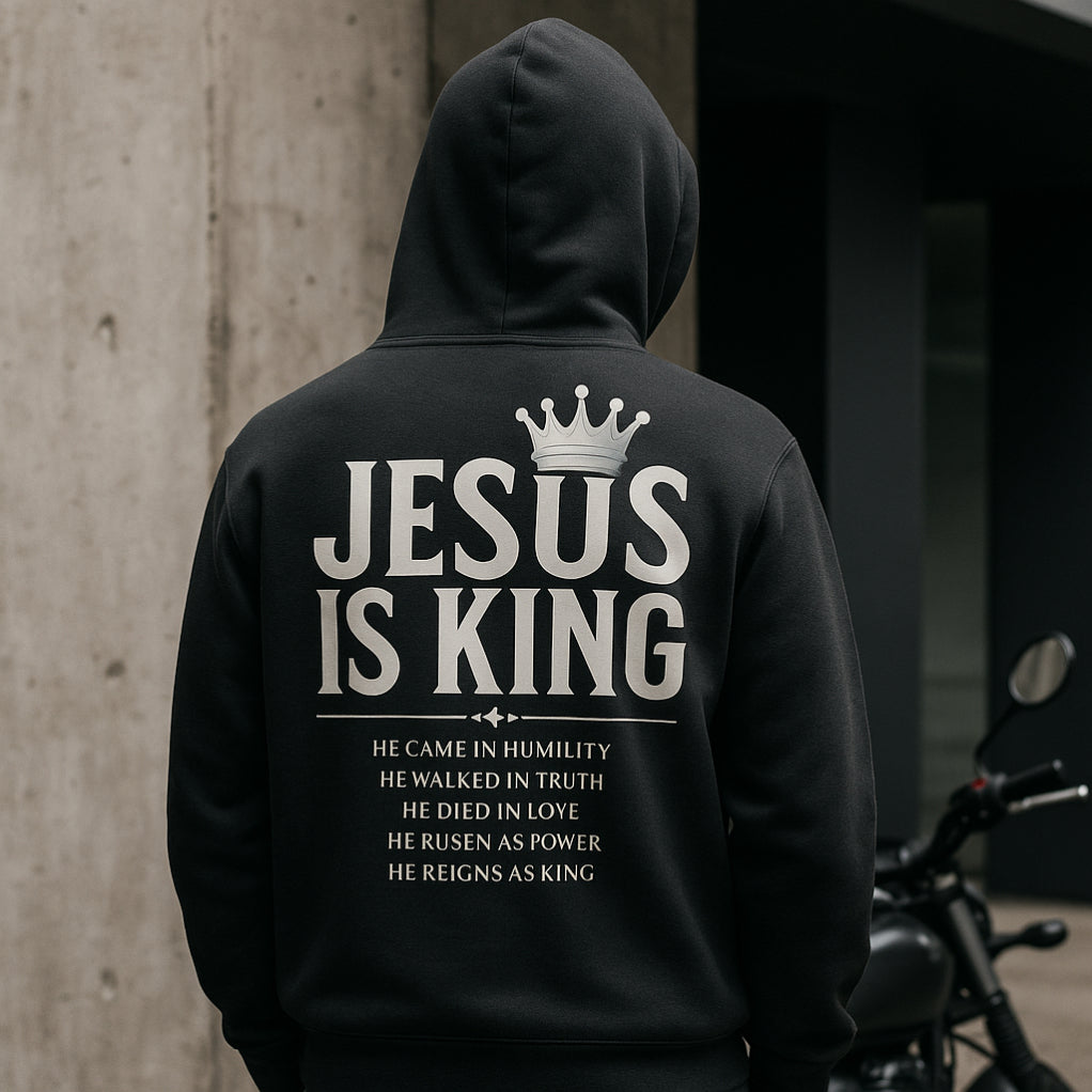 Jesus is King - christlicher Unisex Oversize Hoodie