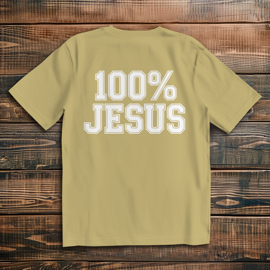 100% Jesus - Oversize Backprint T-Shirt