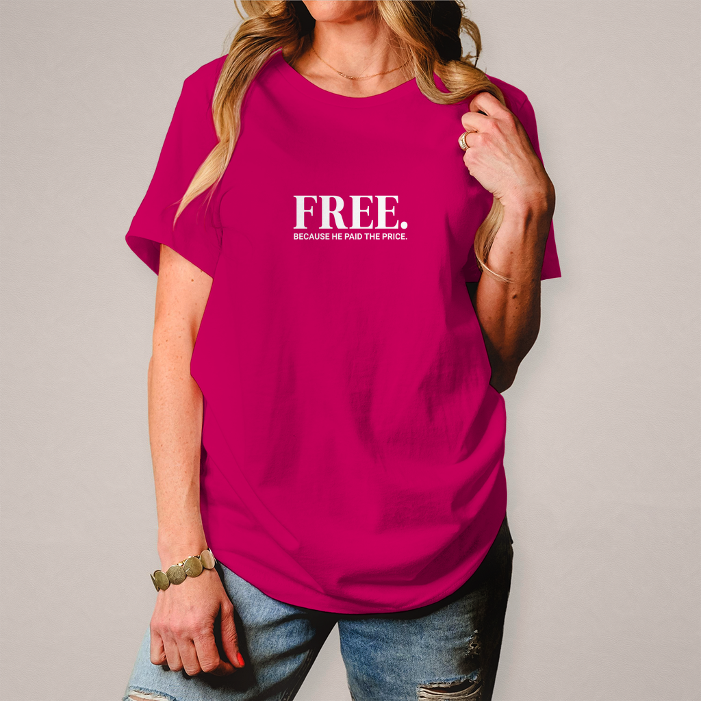 Free because he paid the price christliches Damen T-Shirt