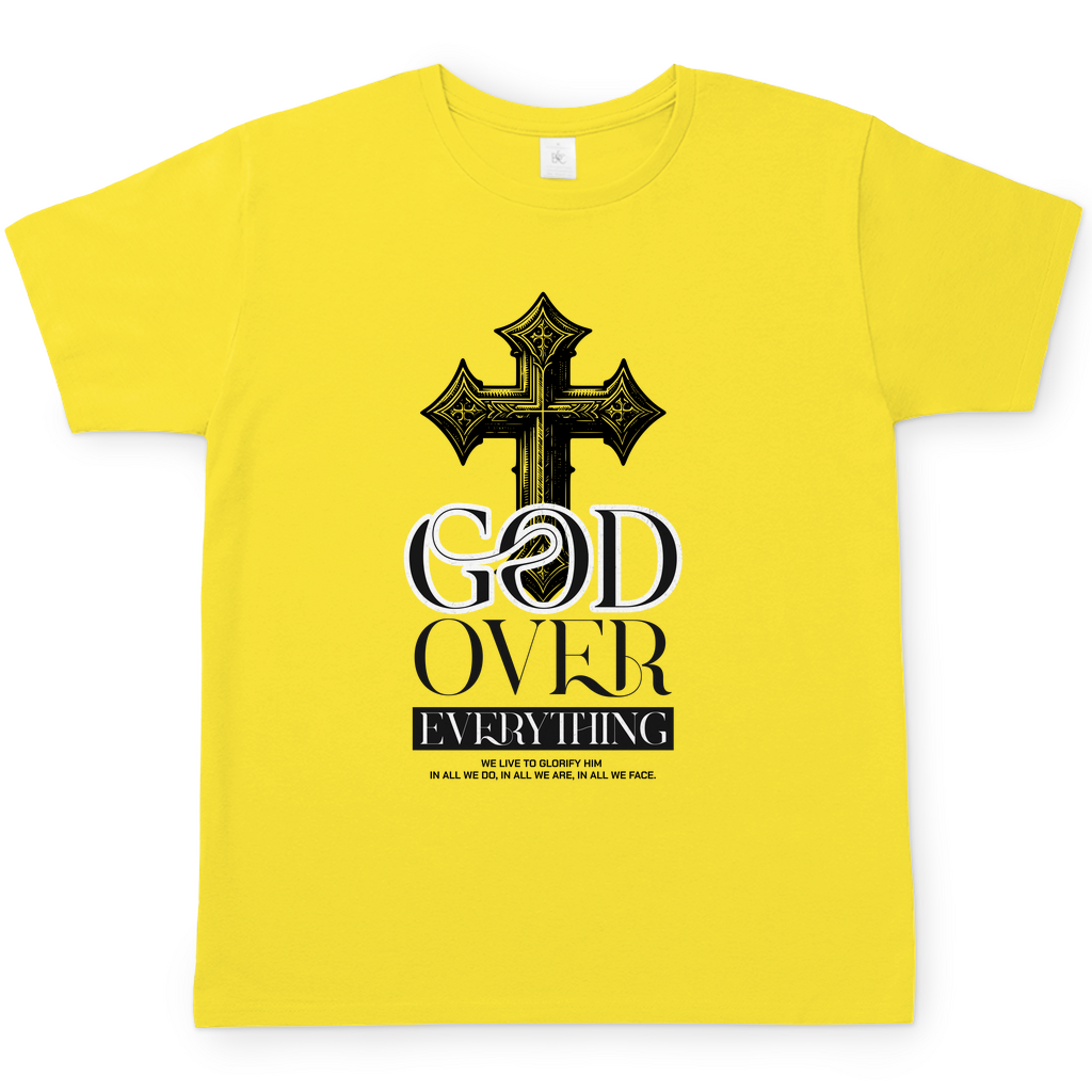 God over Everything christliches Herren T-Shirt