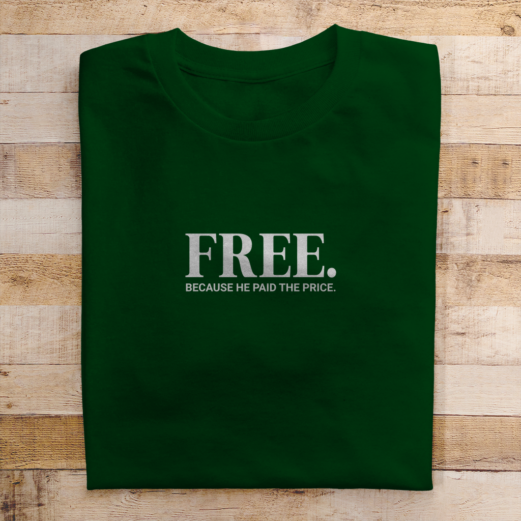 Free because he paid the price - christliches Herren T-Shirt
