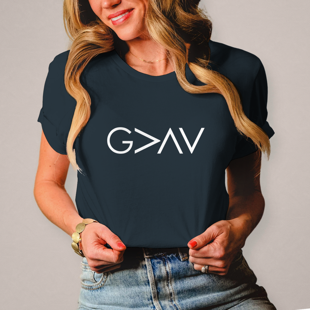 God is Greater Than The Highs christliches Damen T-Shirt