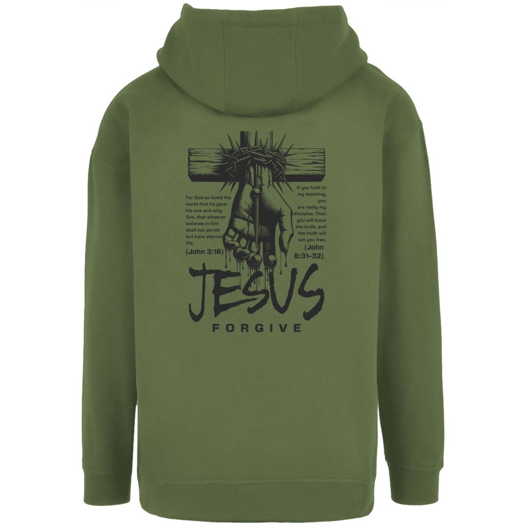 Jesus Forgive - christlicher Unisex Oversize Hoodie