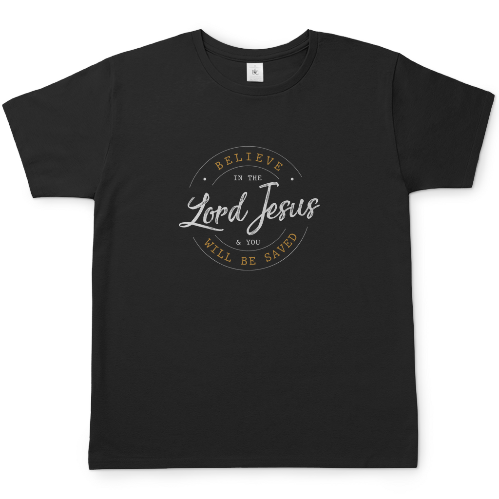 Believe in the Lord Jesus christliches Herren T-Shirt
