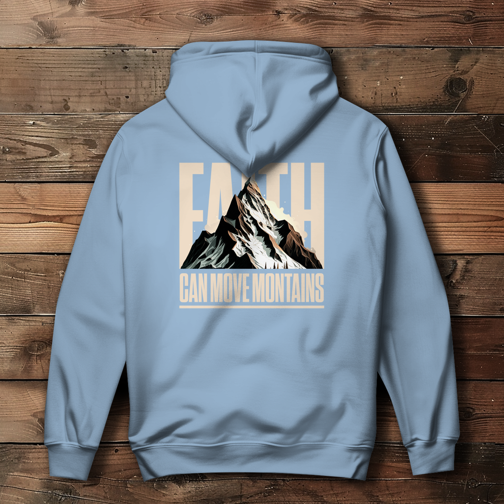 Faith can move Mountains - Backprint Christlicher Damen Hoodie