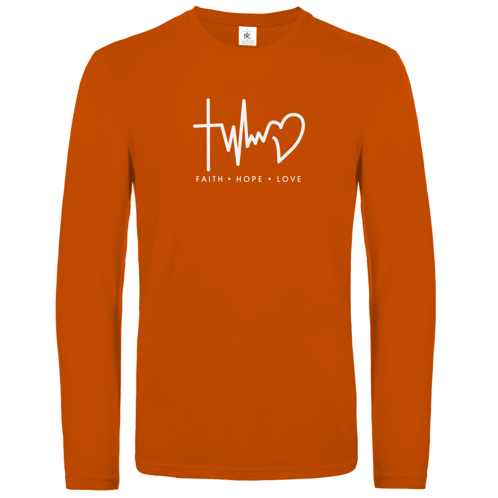 Faith Hope Love christliches Unisex Langarmshirt