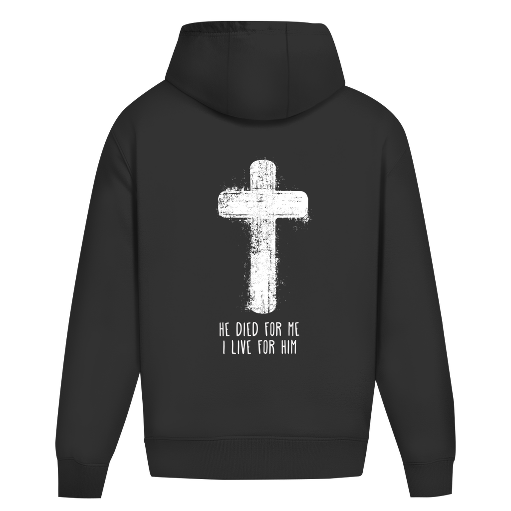 Oversize Hoodie Ohne Kordel Cross Front