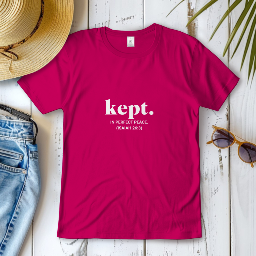 Kept in perfect peace christliches Damen T-Shirt