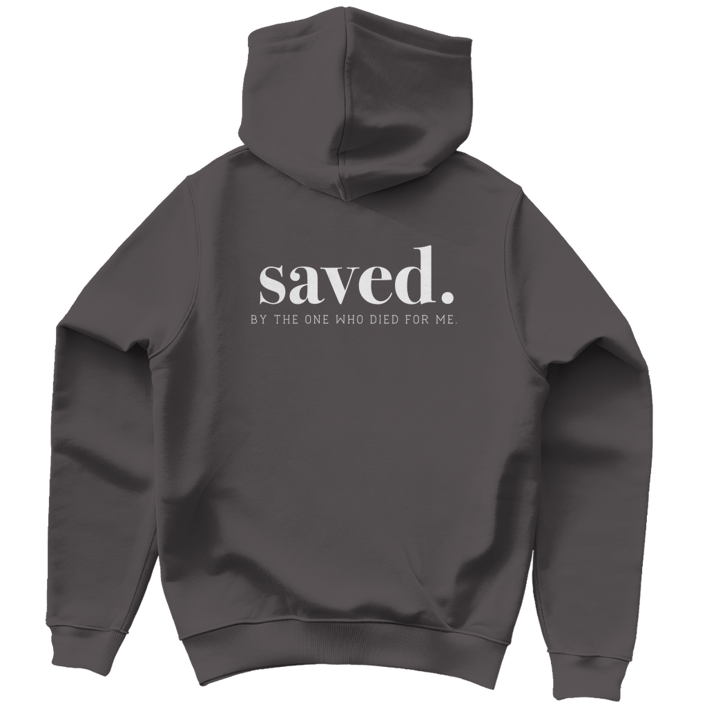 Saved - Backprint Christlicher Herren Hoodie