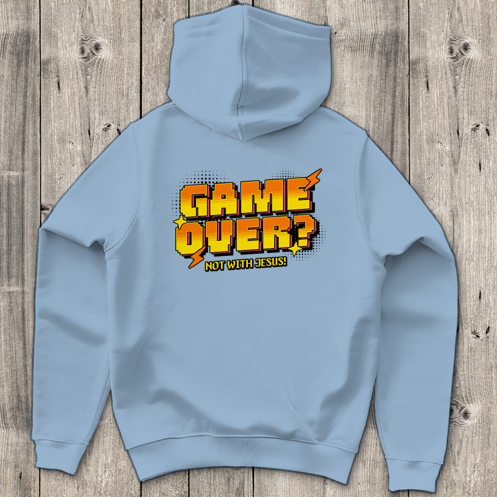 Game Over Not with Jesus - Backprint Christlicher Herren Hoodie