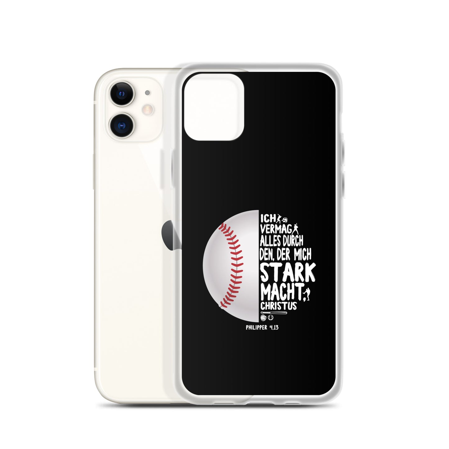 Philipper 4,13 Baseball Ich vermag alles durch Christus iPhone-Hülle